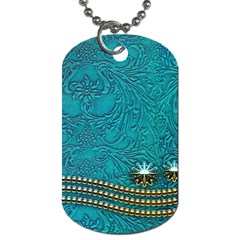 Wonderful Decorative Design With Floral Elements Dog Tag (one Side)