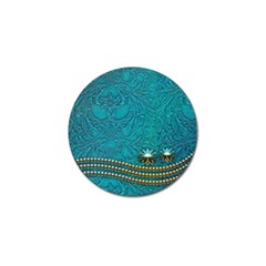 Wonderful Decorative Design With Floral Elements Golf Ball Marker