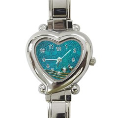 Wonderful Decorative Design With Floral Elements Heart Italian Charm Watch by FantasyWorld7