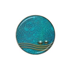 Wonderful Decorative Design With Floral Elements Hat Clip Ball Marker