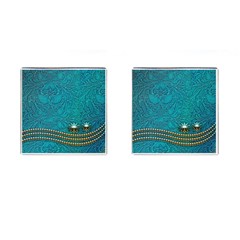 Wonderful Decorative Design With Floral Elements Cufflinks (square)