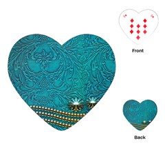 Wonderful Decorative Design With Floral Elements Playing Cards (heart) 