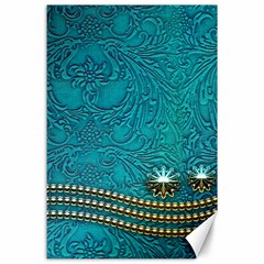 Wonderful Decorative Design With Floral Elements Canvas 24  X 36 