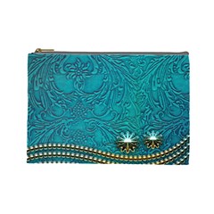 Wonderful Decorative Design With Floral Elements Cosmetic Bag (large) 