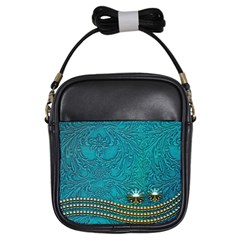 Wonderful Decorative Design With Floral Elements Girls Sling Bags