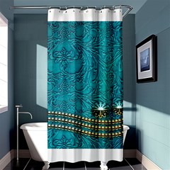 Wonderful Decorative Design With Floral Elements Shower Curtain 36  X 72  (stall) 