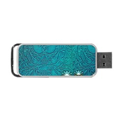 Wonderful Decorative Design With Floral Elements Portable Usb Flash (one Side)