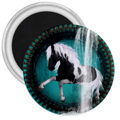 Beautiful Horse With Water Splash  3  Magnets