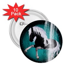 Beautiful Horse With Water Splash  2 25  Buttons (10 Pack) 