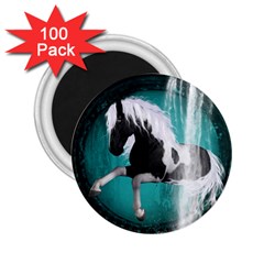 Beautiful Horse With Water Splash  2 25  Magnets (100 Pack) 