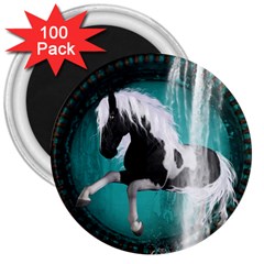 Beautiful Horse With Water Splash  3  Magnets (100 Pack)