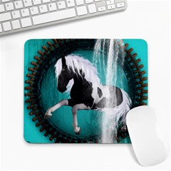 Beautiful Horse With Water Splash  Large Mousepads