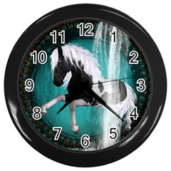 Beautiful Horse With Water Splash  Wall Clocks (black)