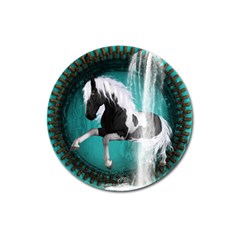 Beautiful Horse With Water Splash  Magnet 3  (round)