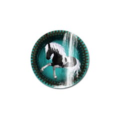 Beautiful Horse With Water Splash  Golf Ball Marker