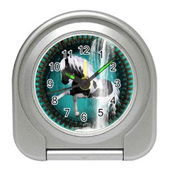 Beautiful Horse With Water Splash  Travel Alarm Clocks