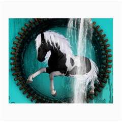 Beautiful Horse With Water Splash  Small Glasses Cloth