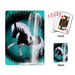 Beautiful Horse With Water Splash  Playing Card