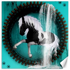 Beautiful Horse With Water Splash  Canvas 12  X 12  