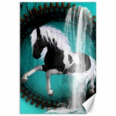 Beautiful Horse With Water Splash  Canvas 12  X 18  