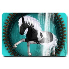 Beautiful Horse With Water Splash  Large Doormat 