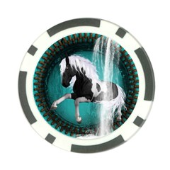 Beautiful Horse With Water Splash  Poker Chip Card Guards by FantasyWorld7