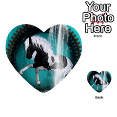 Beautiful Horse With Water Splash  Multi-purpose Cards (heart) 