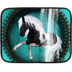 Beautiful Horse With Water Splash  Double Sided Fleece Blanket (mini) 