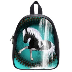 Beautiful Horse With Water Splash  School Bags (small) 