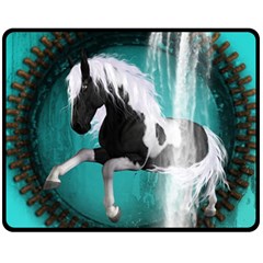 Beautiful Horse With Water Splash  Fleece Blanket (medium) 