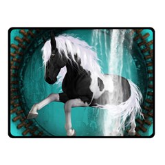 Beautiful Horse With Water Splash  Fleece Blanket (small) by FantasyWorld7