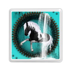 Beautiful Horse With Water Splash  Memory Card Reader (square) 