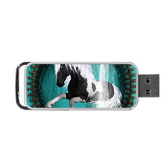 Beautiful Horse With Water Splash  Portable Usb Flash (one Side)