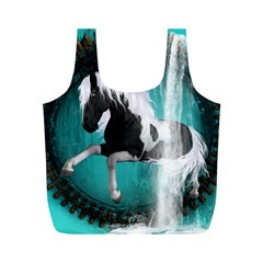 Beautiful Horse With Water Splash  Full Print Recycle Bags (m) 