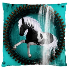 Beautiful Horse With Water Splash  Standard Flano Cushion Cases (one Side) 