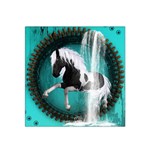 Beautiful Horse With Water Splash  Satin Bandana Scarf Front