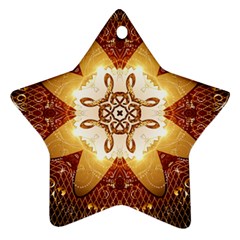 Elegant, Decorative Kaleidoskop In Gold And Red Ornament (star) 