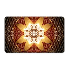 Elegant, Decorative Kaleidoskop In Gold And Red Magnet (rectangular)