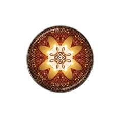 Elegant, Decorative Kaleidoskop In Gold And Red Hat Clip Ball Marker