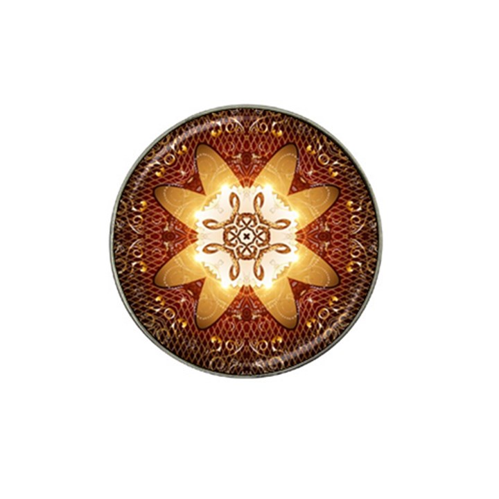 Elegant, Decorative Kaleidoskop In Gold And Red Hat Clip Ball Marker (10 pack)