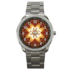 Elegant, Decorative Kaleidoskop In Gold And Red Sport Metal Watches