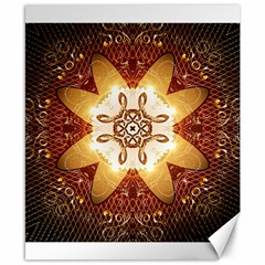 Elegant, Decorative Kaleidoskop In Gold And Red Canvas 8  X 10  by FantasyWorld7