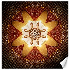 Elegant, Decorative Kaleidoskop In Gold And Red Canvas 12  X 12   by FantasyWorld7