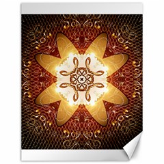 Elegant, Decorative Kaleidoskop In Gold And Red Canvas 12  X 16   by FantasyWorld7