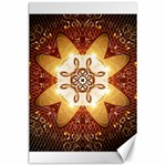 Elegant, Decorative Kaleidoskop In Gold And Red Canvas 24  x 36  23.35 x34.74  Canvas - 1