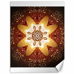 Elegant, Decorative Kaleidoskop In Gold And Red Canvas 36  X 48   by FantasyWorld7