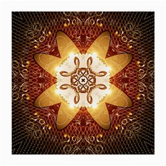 Elegant, Decorative Kaleidoskop In Gold And Red Medium Glasses Cloth (2-side)