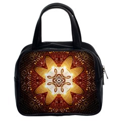 Elegant, Decorative Kaleidoskop In Gold And Red Classic Handbags (2 Sides)