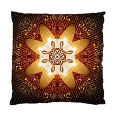 Elegant, Decorative Kaleidoskop In Gold And Red Standard Cushion Cases (two Sides)  by FantasyWorld7