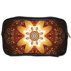 Elegant, Decorative Kaleidoskop In Gold And Red Toiletries Bags 2-side by FantasyWorld7